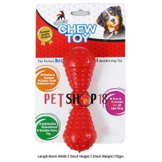 Super Dog Dog Toys Rubber Dot Printed Dumbbell Medium